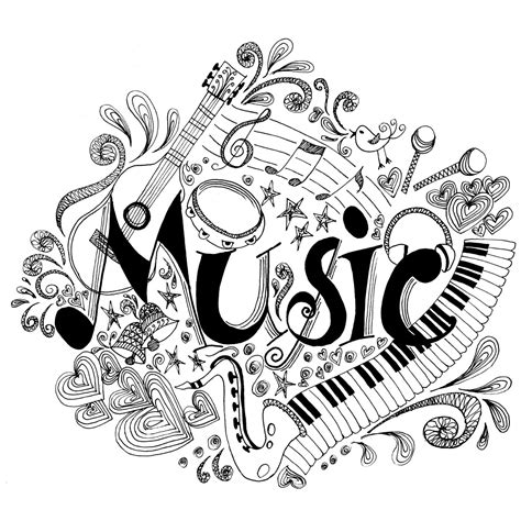 Printable Coloring Pages Music